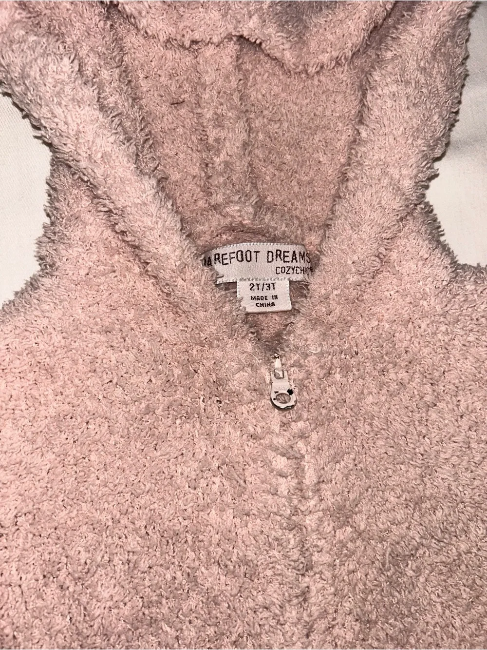 Barefoot Dreams Plush Hooded Zip-Up in Blush